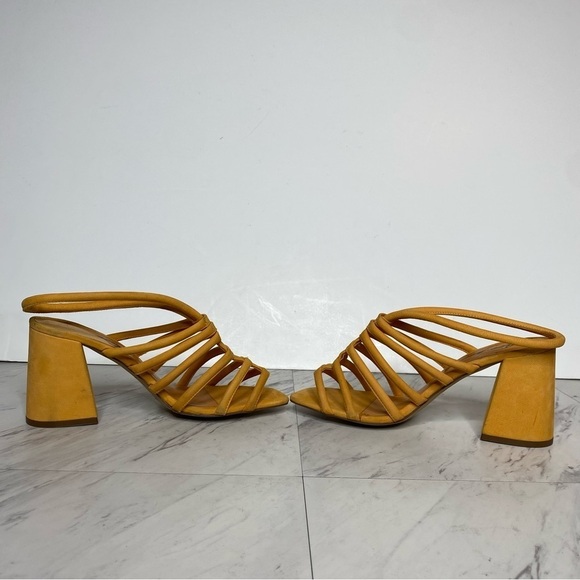 Free People Colette Strappy Orange Block Heel Sandal 7.5 - Picture 5 of 14